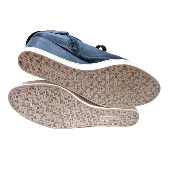 LINEA PAOLO BOOTIES 8.5 M Black Hidden Wedge Sneaker Zip Lace Up Street Style - Picture 7 of 15